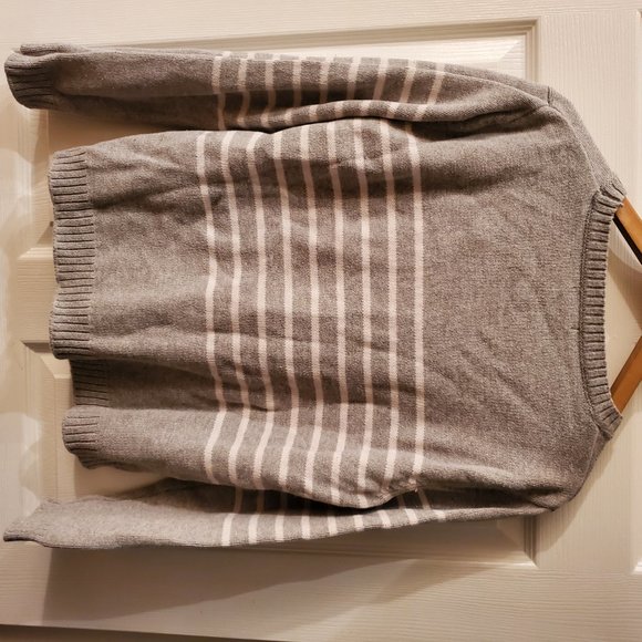 Gap - Grey and White Stripe Sweater - Picture 3 of 3